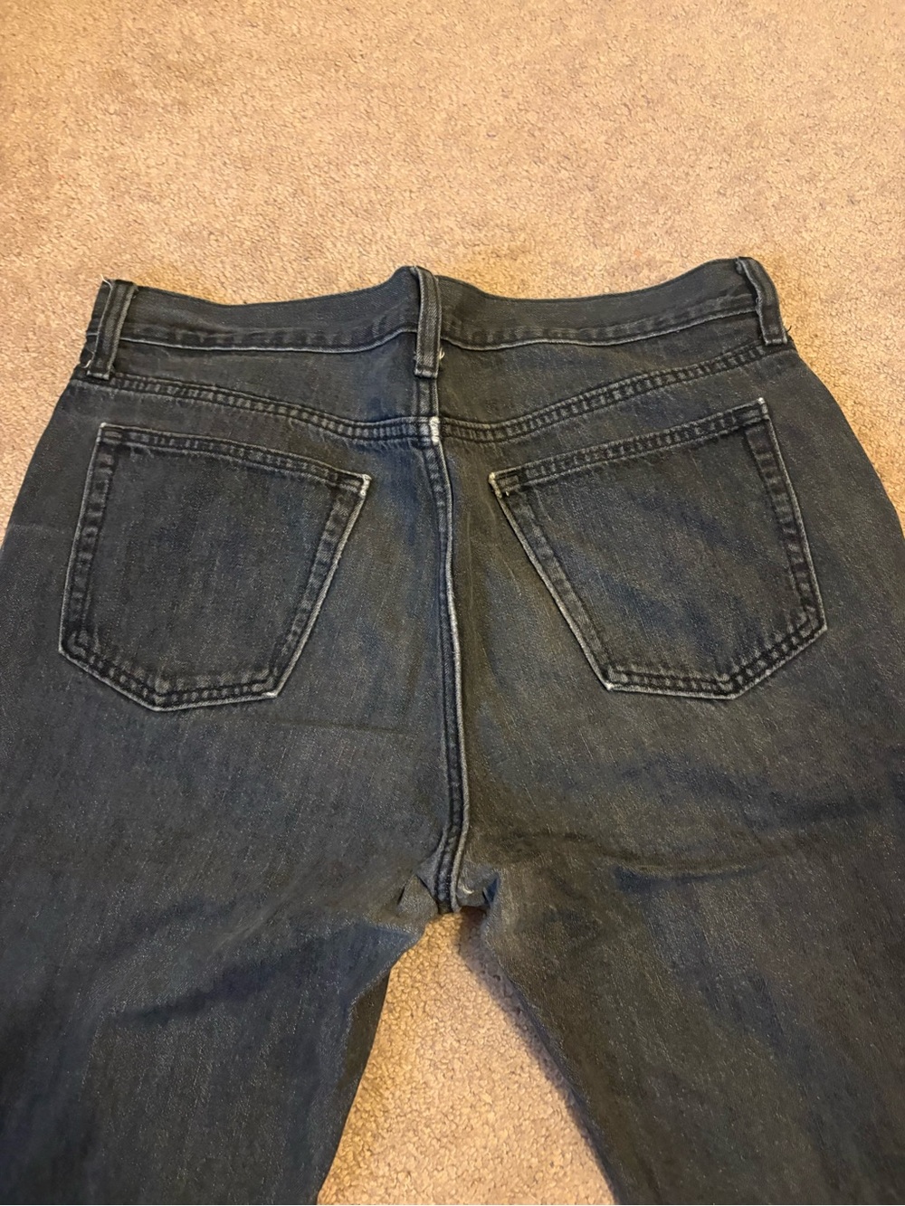 Old Navy Men's Straight Jeans in Black-Blue Wash - Picture 4 of 6